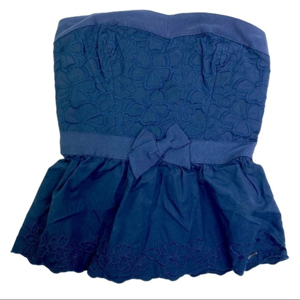 NWT Hollister Strapless Bandeau Embroidered Top